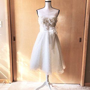 NWT Vintage Sz 8 Lo-Ve-La Floral Short Wedding